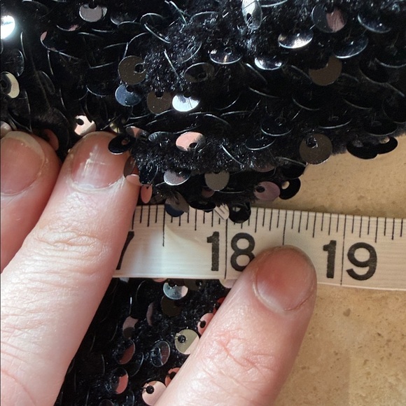 Millie Black Long Sleeved Sequin Turtleneck Mini Dress Womens Size 6 - Picture 9 of 12